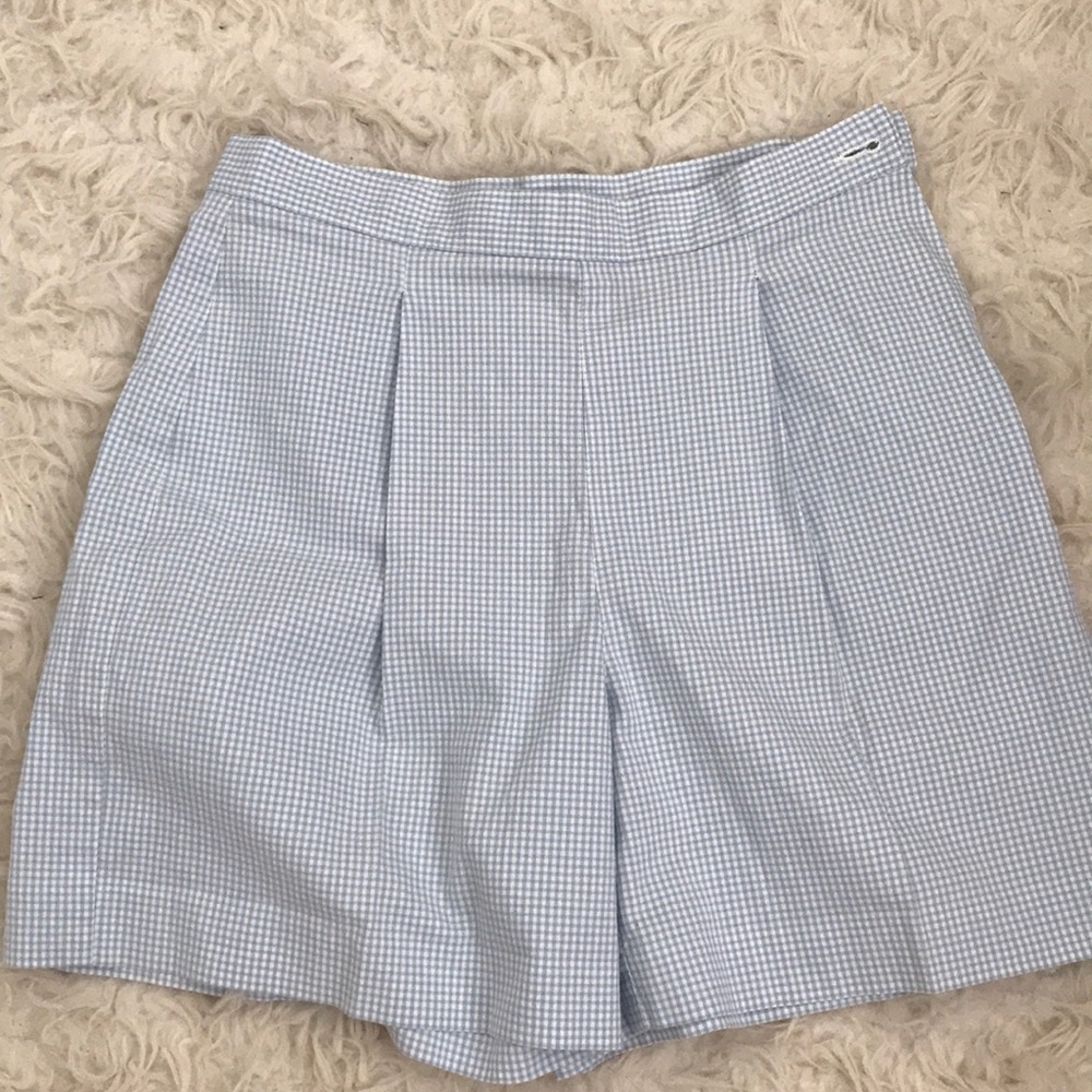 High Waisted Gingham Shorts